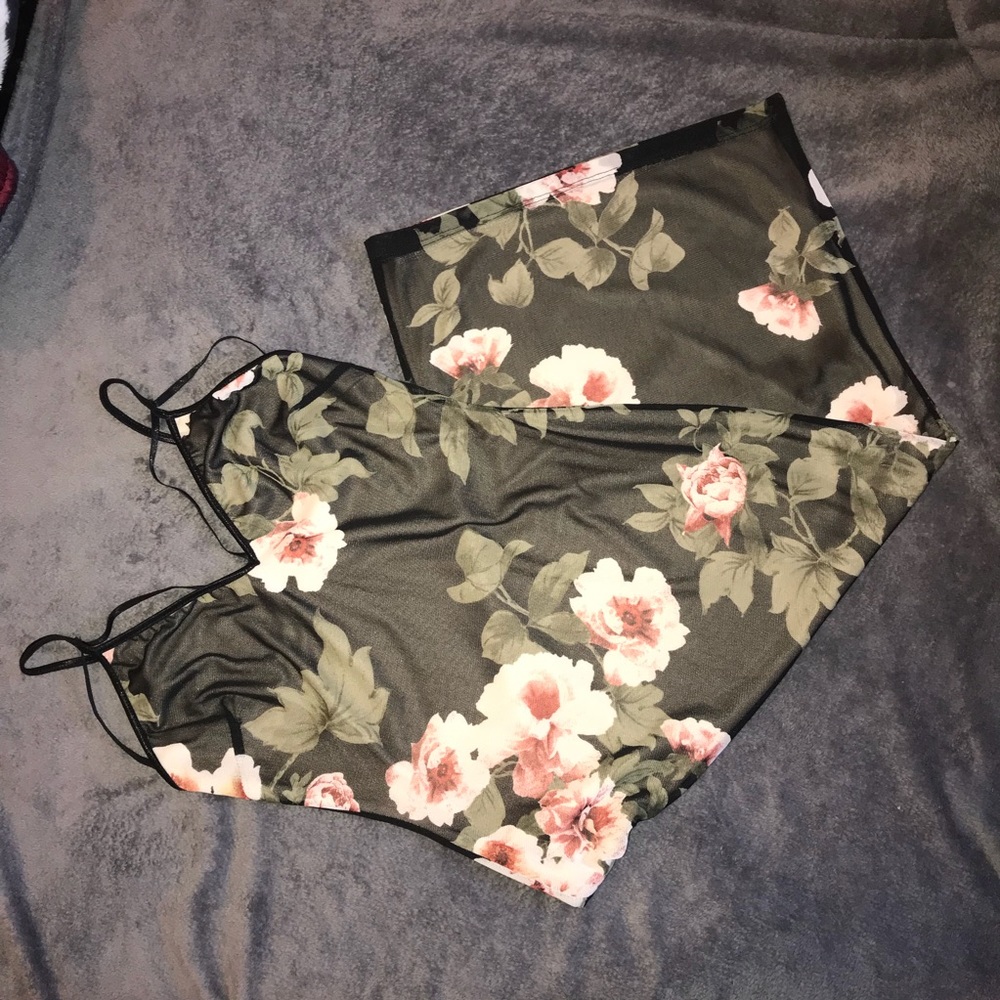 Black floral dress